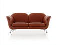 Gerades Sofa 2 Sitzer Leder 180x85x80 cm Braun - modernes Design
