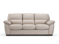 Gerades Sofa Lederoptik beige 240x95x85 cm - modernes 3-Sitzer Design für Wohnzimmer