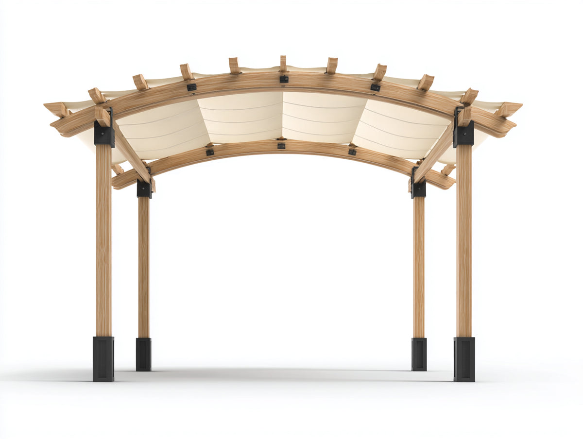 Pavillon Holzpavillon 300x300x250 cm aus Holz in Naturfarbe für Garten und Terrasse modernes Design