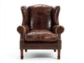 Ohrensessel Kunstleder 85 x 90 x 105 cm - Braun - Klassisches Design mit hoher Rückenlehne