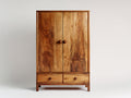 Kleiderschrank Massivholz 100x55x180 cm Braun Klassisches Design